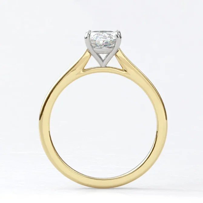 sr1016 1.20ct 18k yellow gold oval cut single stone engagement ring image 2