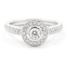Bezel set diamond engagement ring vintage look VR1052 v1