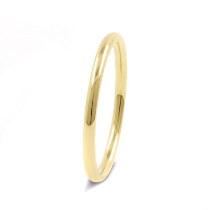 wr4011 slight court plain ladies wedding ring yellow gold