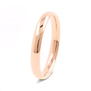 rose gold traditional court plain ladies wedding ring wr4040