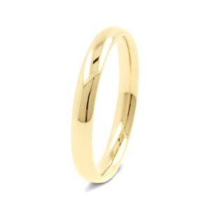 wr4040 yellow gold traditional court plain ladies wedding ring