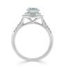 Double halo round claw set diamond engagement ring VR1024 through view