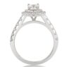 Double halo pear cut diamond engagement ring Dublin VR1015 through view