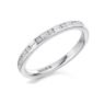 Baguette and round cut diamond channel set diamond wedding ring in white gold WR2013
