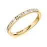 Baguette and round cut diamond channel set diamond wedding ring in yellow gold WR2013