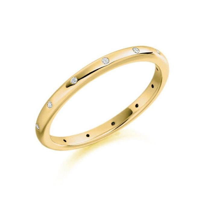 wr2100 yellow gold ladies diamond wedding ring