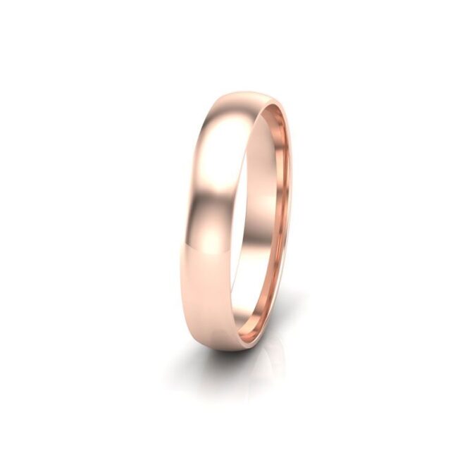 rose gold traditional court gents plain wedding band