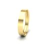 4mm yellow gold flat court gents plain wedding band