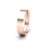 rose gold gents plain wedding ring flat court