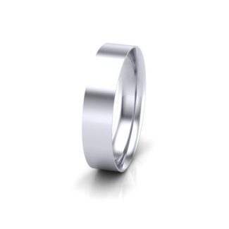 white gold flat court gents plain wedding ring