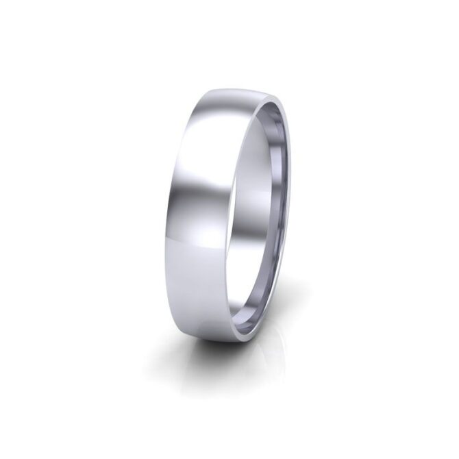 white gold modern court gents wedding band