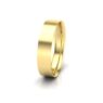 yellow gold gents plain wedding band flat court