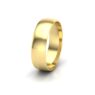 Yellow gold gents plain wedding band traditional court
