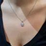 BPN003 0.17 Carat White Gold Natural Diamond Pendant-2