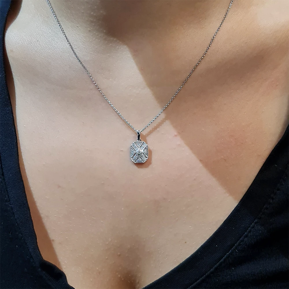 BPN003 White Gold Diamond Pendant, Dublin, Ireland