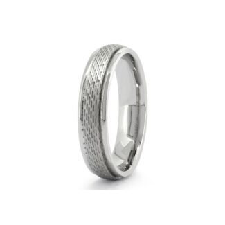 Brushed effect wedding band for men GWR2011