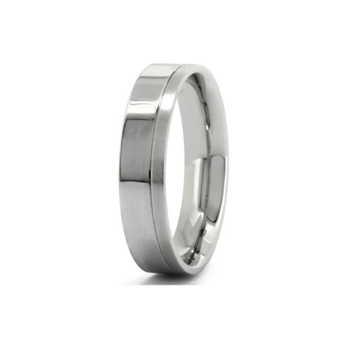 brushed style gents wedding band GWR2029
