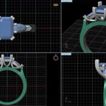 CAD designed drawing for designing your own engagement ring from Bespoke Diamonds Dublin