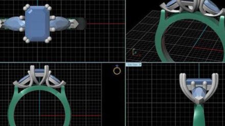 CAD designed drawing for designing your own engagement ring from Bespoke Diamonds Dublin