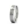 gents palladium wedding band with brushed effect
