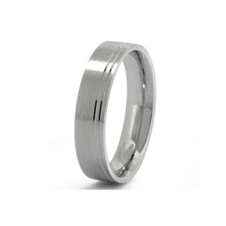 brushed and matte style gents wedding band