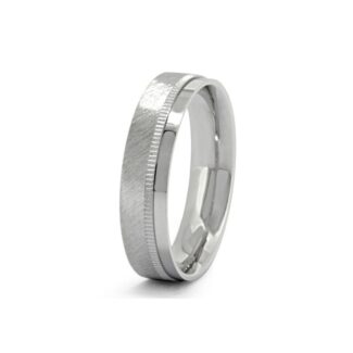 ridged styled gents wedding band