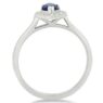 Sapphire Diamond Engagement Ring cr1001 through view