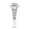Split band Tiffany style halo engagement ring VR1048 - side view