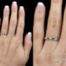 Emerald and Diamond vintage eternity ring in Dublin Cr1035 - on hand