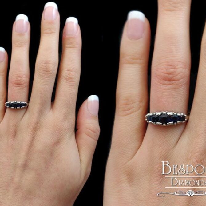 Vintage Sapphire Eternity Ring cr1003 - on hand