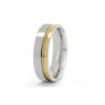 Bi colour flat court gents styled wedding band
