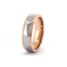 Bi colour styled gents wedding band