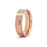 Rose gold and palladium styled gents wedding band