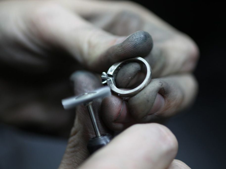 Our goldsmith at Bespoke Diamonds Jewellers in Dublin