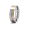 Rose gold and palladium gents wedding ring
