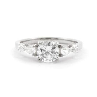 Bespoke designed multi stone diamond engagement ring