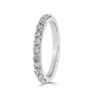 Elegant diamond wedding band in 18k white gold featuring round brilliant cut diamonds, approx. 0.55ct, with a sleek 2.20mm band width