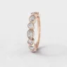 Rub-Over Diamond Ladies Wedding Ring in rose gold SB1579
