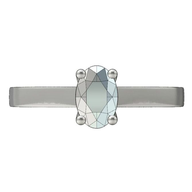Custom Design Solitaire Engagement Ring-SB0126