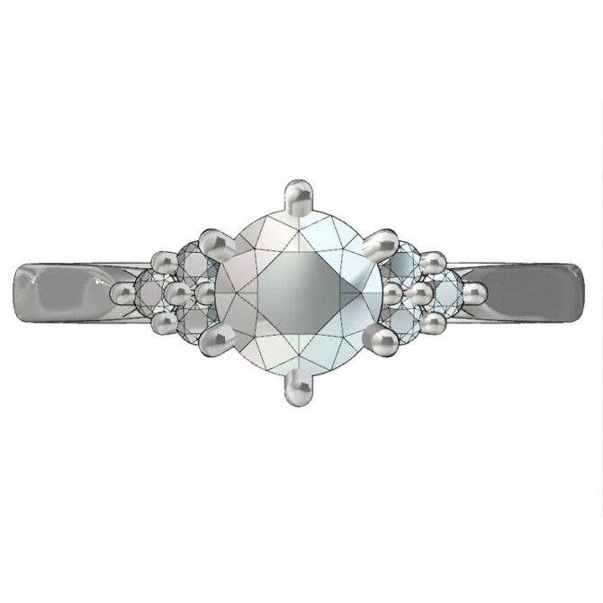 Custom Designed Diamond Engagement Ring-SB0077