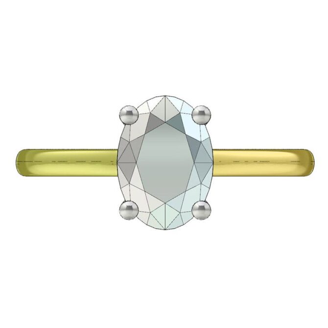 Custom Designed Solitaire Engagemnet Ring