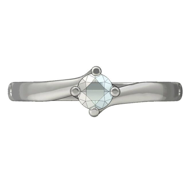Custom Designed Solitare Engagement Ring-SB0062