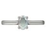 Custom Designed White Gold Oval Solitaire Ring SB0198