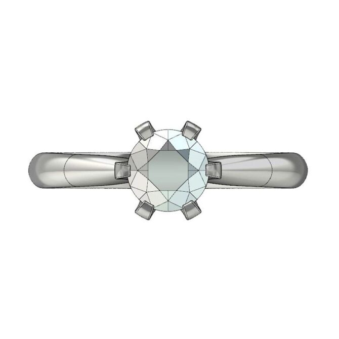 Custom designed solitaire engagement ring-SB0072
