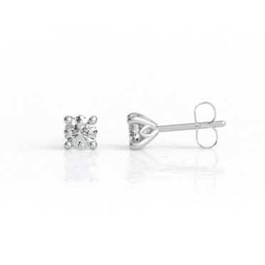 BER202-3.5mm-white-gold-tulip-style-diamond-stud-earrings-image-1