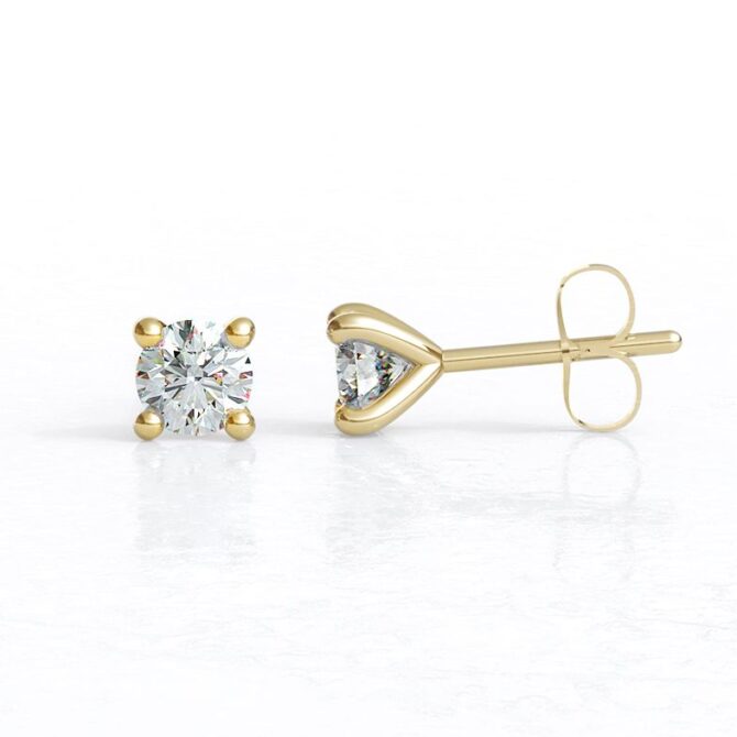ber209-3.5mm-no-rail-yellow-gold-diamond-stud-earrings-image-1