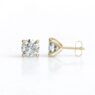 ber213-6mm-no-rail-yellow-gold-diamond-stud-earrings-image-1