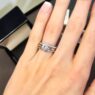 sr1062-six-claw-solitaire-diamond-engagement-ring-with-wedding-ring-on-hand-image-3
