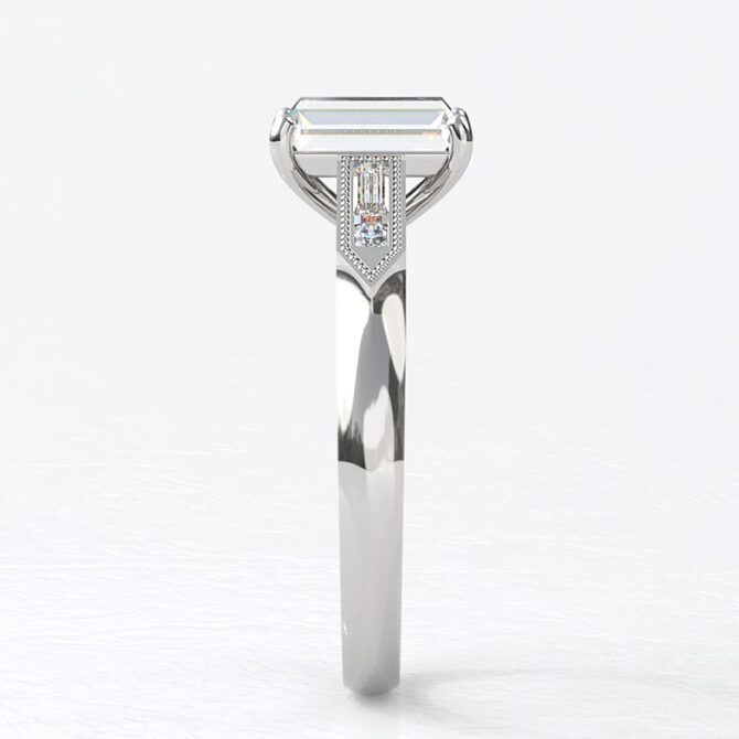 pr1074-18k-white-gold-emerald-cut-diamond-side-stone-ring-image-1