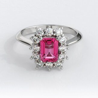 sb1083 bespoke designed tourmaline and diamond gemstone ring